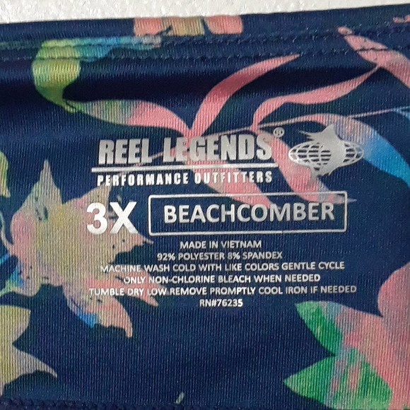 Reel Legends Skort Blue Floral Beach, size 3X, NWT! Orig $32 Pleat Active Swim - Picture 8 of 8